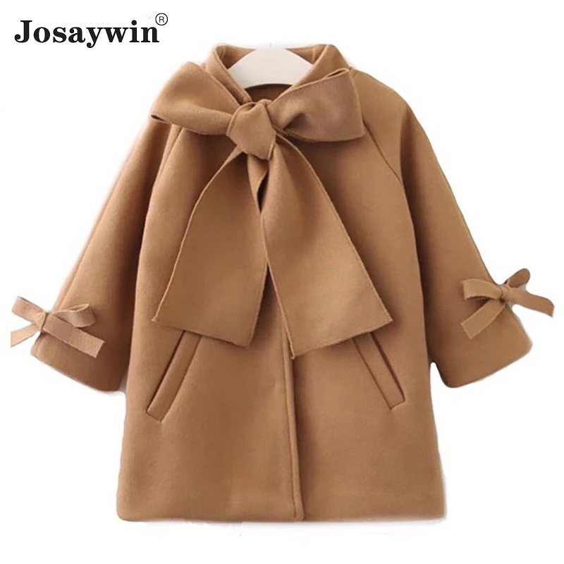 

Josawwin Long Winter Coat For Girls Thick Woolen Jacket For Girl Kids Outerwear Winter England Teenage Students Clothes For Girl