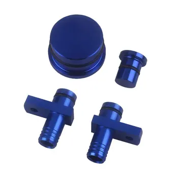 

For 6.6L PCV Reroute Fittings W/ Reroute Port Plug And Resonator Plug Blue Clean Up Your Engine Bay Accessories