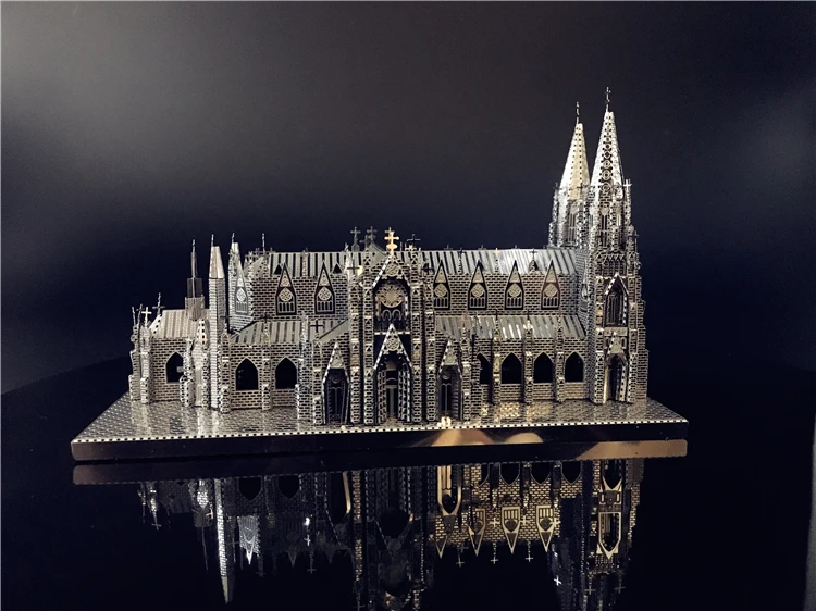 AIYOU Nanyuan 3D головоломка Металлическая Модель для сборки наборы Св. Патрика модель собора DIY 3D лазерная резка отрезная игрушка Творческие игрушки