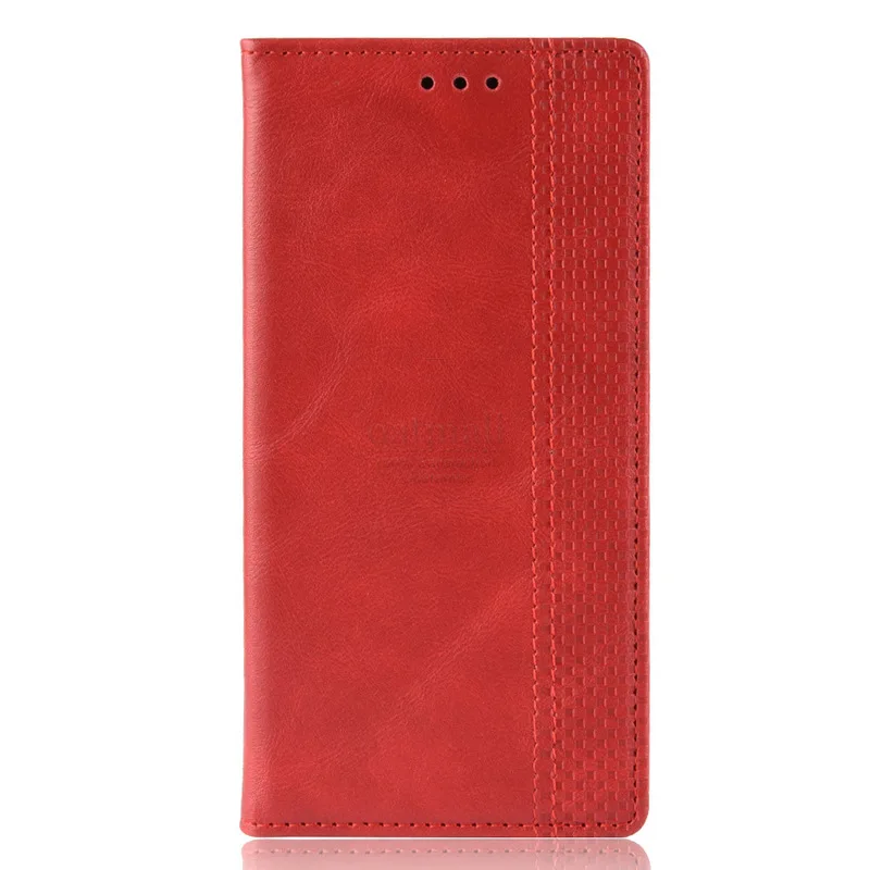 Для UMI umidigi power Case Book Wallet винтажный тонкий магнитная кожа флип-чехол Подставка для карт мягкий чехол роскошные сумки для мобильных телефонов - Цвет: Red