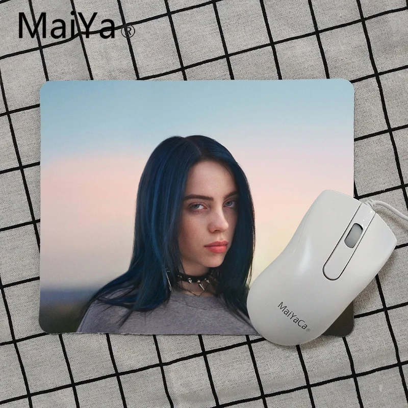 No Lock Edge25x29cm Maiya высокое качество Billie Eilish офисные мыши геймер мягкий коврик для мыши топ продаж игровой коврик мышь - Цвет: No Lock Edge25x29cm