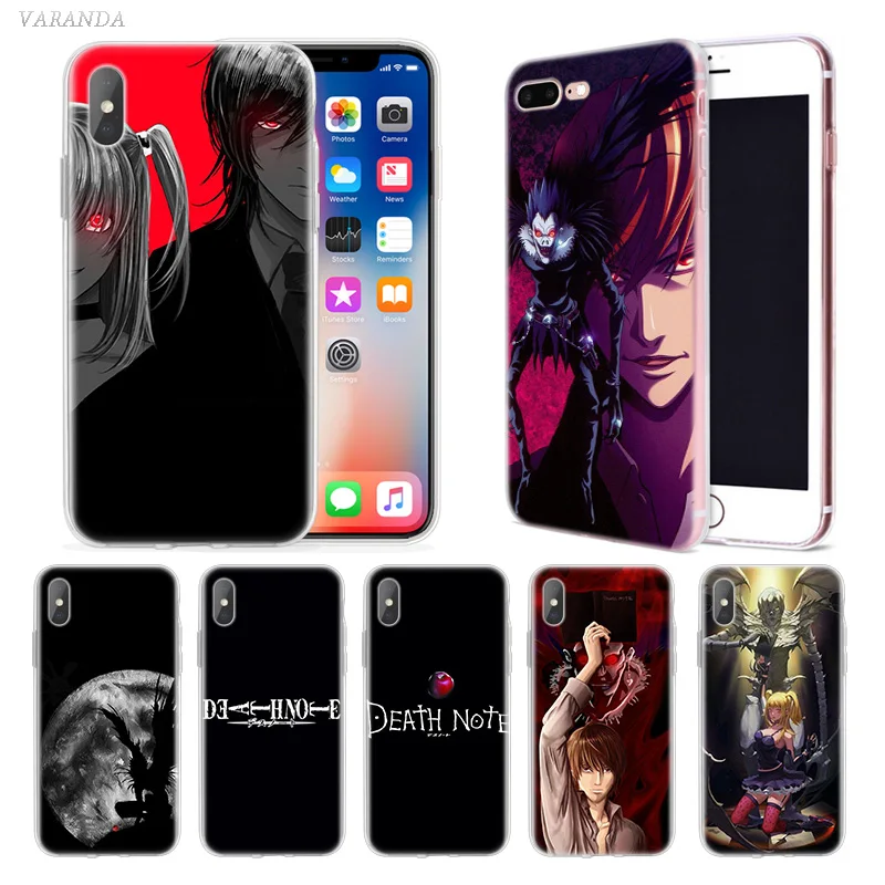 

Death Note Anime Case for iphone XS Max XR X 10 7 8 6 6S Plus 5 5SE 5C 6S+ 6+ 7+ 8+ Tampa Silicone Housing Luxury Phone Cover