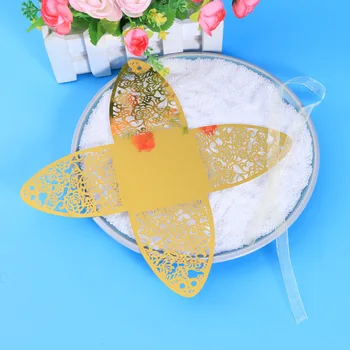 

50PCS Candy Chocolate Boxes Hollow Floral Die-Cut Candy Container Favor Boxes for Birthday Wedding Party