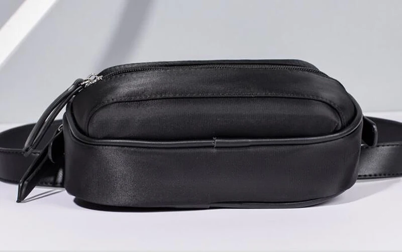 Annmouler/модные женские сумки-Фанни высокого качества, нейлоновая поясная сумка черного цвета на молнии, нагрудная сумка для девочек, чехол для телефона, регулируемый ремень, сумка