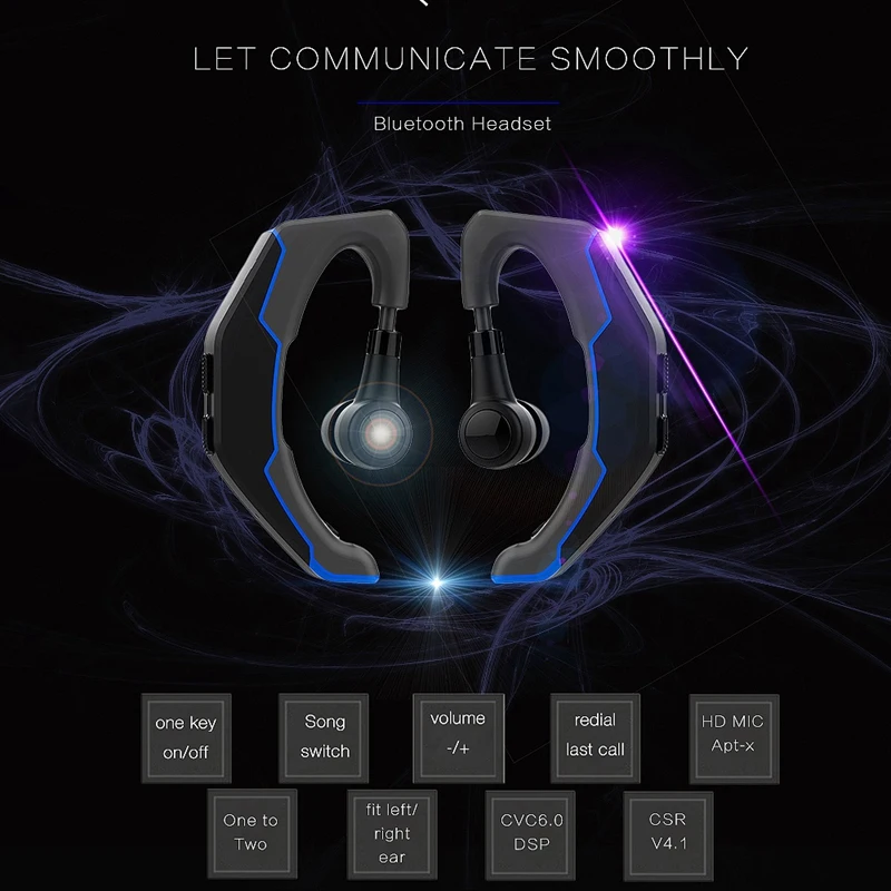 Q3 обновление Bluetooth гарнитуры автомобильный Спорт Беспроводные наушники Hd микрофон Handsfree телефон наушники езды мотоцикл велосипед для Iphone
