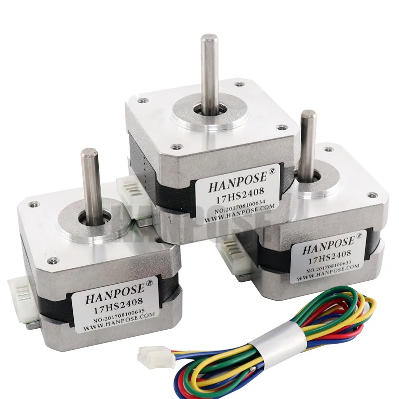 Шаговый двигатель Nema 17 17HS2408 4 lead 42 Series Motor 0.6A CE ROSH ISO CNC лазерный измельчитель пены