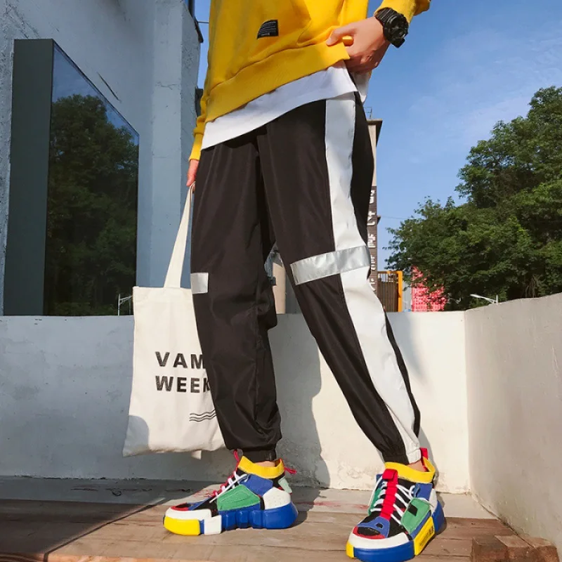 

Autumn New Style Pants Men's Loose-Fit Popular Brand Multi-pockets Korean-style Trend Ankle Banded Pants Hip Hop Capri Harem Cas