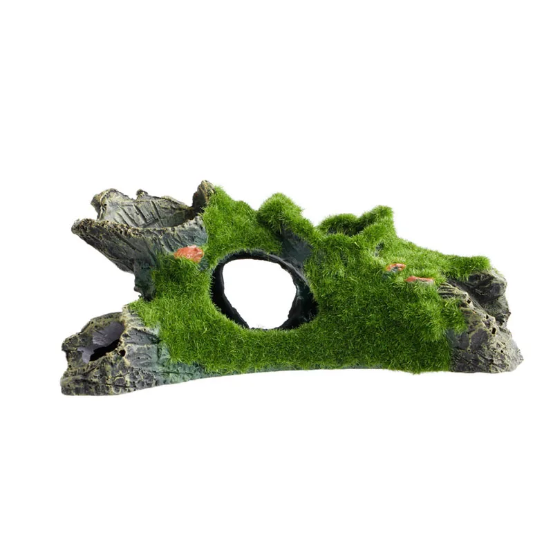 

New Aquarium Tree House Decor Mountain View Moss Fish Tank Ornament Decoration Ornament Colorful for Home decoration