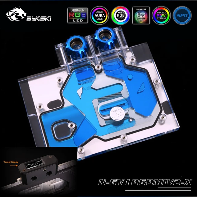 Bykski N-gv1060miv2-x Vga Full Cover Water Cooling Block With Led Geforce 1060 Windforce Oc 6g 3g - Fans & Cooling - AliExpress