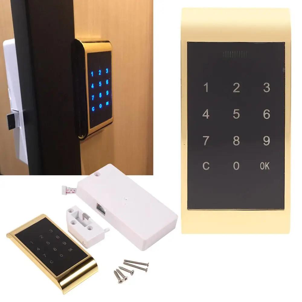 Electronic Touch Keypad Password Lock Key Access Digital Security Home Alarm Anti-theft File Cabinet Code Lock