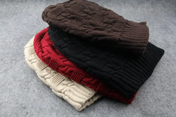 winter women beanie Skullies men Hip hop hats knitted hat baggy crochet cap Couple bonnets Female Warm Solid color Unisex Z81