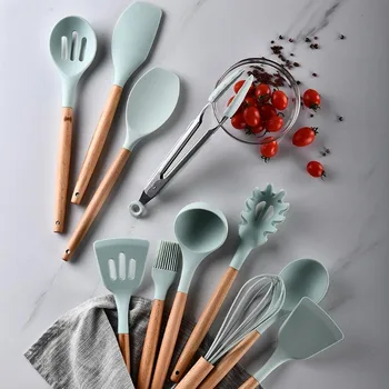 

Silicone Kitchen Utensils Sets Accessories Tools Gadgets Supplies Small Items Spoons Cooking Housewares For Dishware Of Utensils