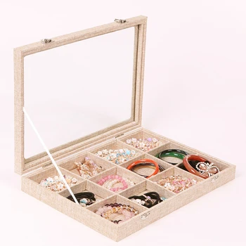 

12 Grids Plate Necklace Display Tray Hand Plate Jewelry Box Jewelry Display Shelf Fashion Bracelet Organizer