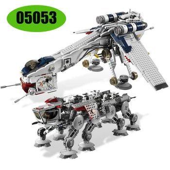 

In stock 05053 lepining Star Wars 05028 Plan The 10195 Republic Dropship Set Building Blocks Bricks Assembly Toys Kids Gifts