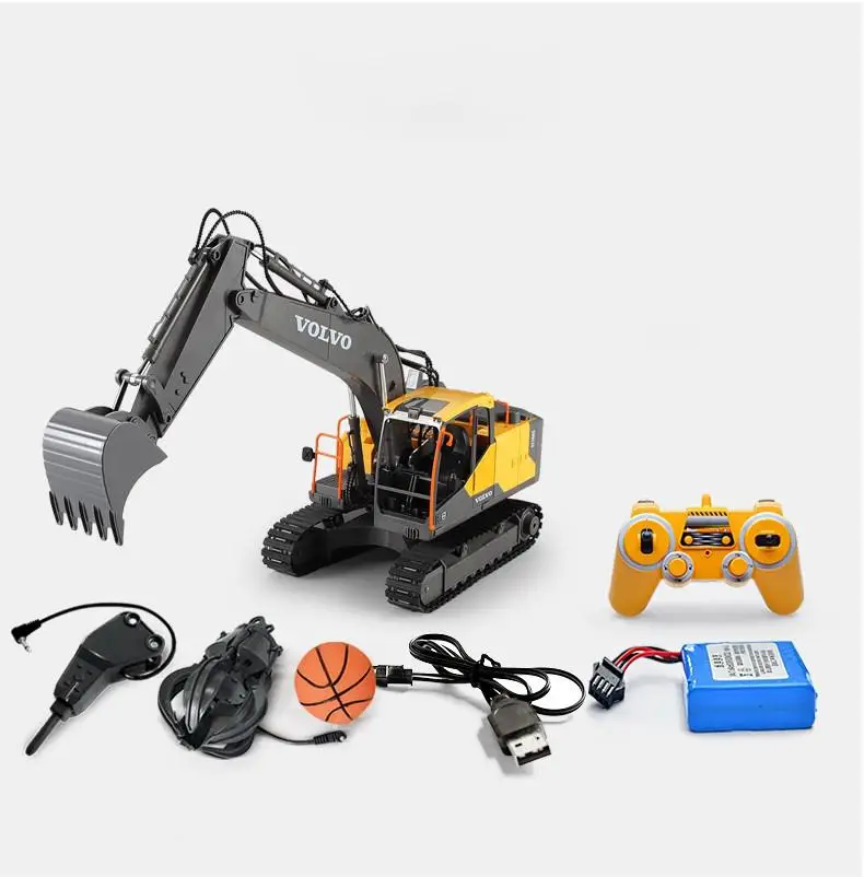 Children Remote Control Toy Digger Electric RC Alloy Excavator Three-in-one Alloy Dipper Children Remote Control Toy Digger Electric RC Alloy Excavator Three-in-one Alloy Dipper