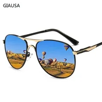 Lunettes de soleil de luxe pour homme et femme, style rétro, pour la conduite et la pêche, de marque, en métal, pour homme 1