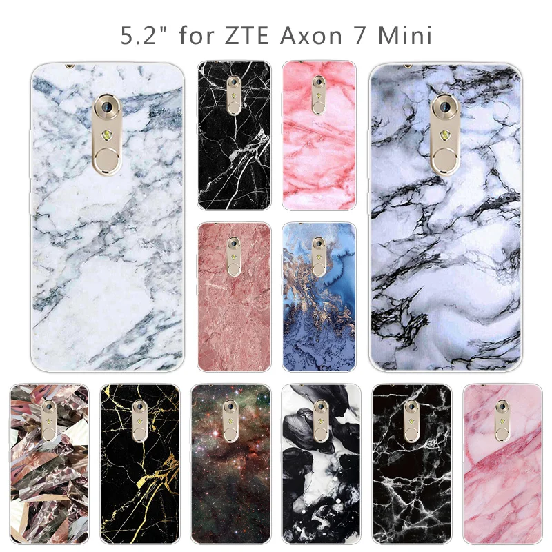 Silicone 5.2inch Phone Cases for ZTE Axon7 Mini Axon 7 Full Protection Shell TPU Transparent Back Cover Coque |