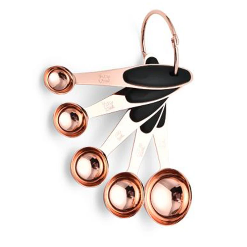 5 шт./компл. изготовлен из высококачественных материалов Нержавеющая сталь мерная ложка из розового золота Кухня выпечки Пособия по кулинарии инструменты