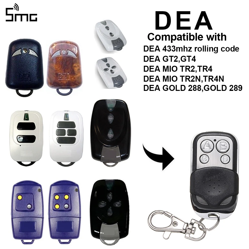 433 МГц гаражный пульт дистанционного управления Rolling Code Gate Control s для DEA GT2 GT4 MIO TR2 TR4