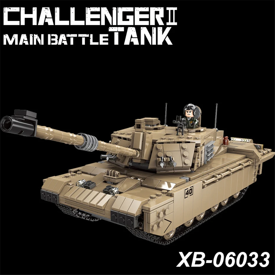 Новинка XINGBAO 06033 Военная серия 1441 шт Основной боевой танк Challenger II набор строительных блоков Кирпичи модель танка строительные комплекты