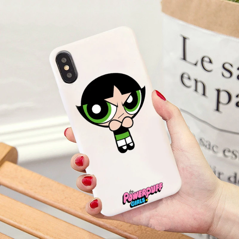Style 2 Милый чехол для телефона JAMULAR Powerpuff Girls для iPhone 7, 11 Pro, X, XS, MAX, XR, 8, 6 Plus, мягкая задняя крышка с пузырьками-бабочками карамельного цвета - Color: Style 2