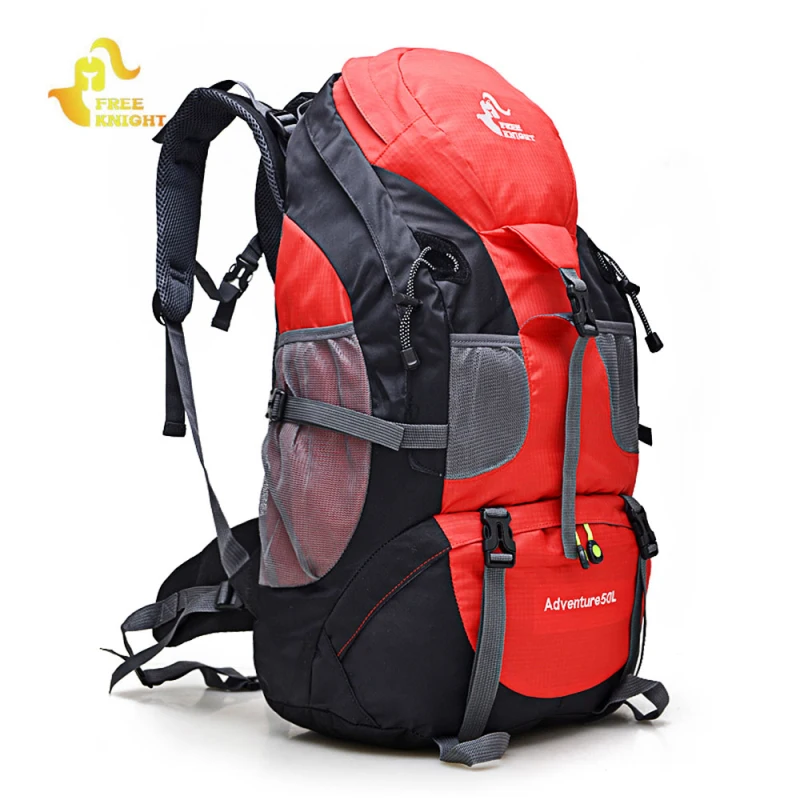 Рюкзак для скалолазания, велосипедная походная дорожная сумка, свободный рыцарь, 50л, рюкзак для альпинизма, водонепроницаемая Спортивная