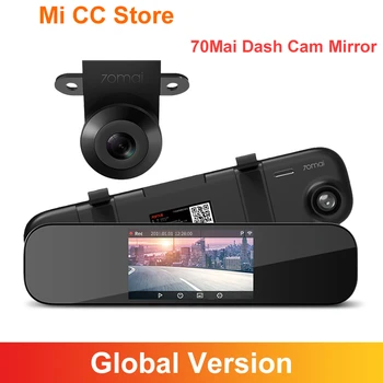 

Global Version 70mai Rearview Mirror Dash Cam Car DVR 70 MAI Car Recorder 1600P Both Side View 140 FOV 24H Parking Monitor