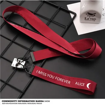 

KeyChains Neck Straps Lanyard with Hook Buckle ID Card Phones Badge Hanging Rope Safety Women Bags Charm Gift Black