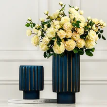 Современный минималистичный американский стиль золотая стеклянная ваза креативные скандинавские домашние настольные мягкие украшения