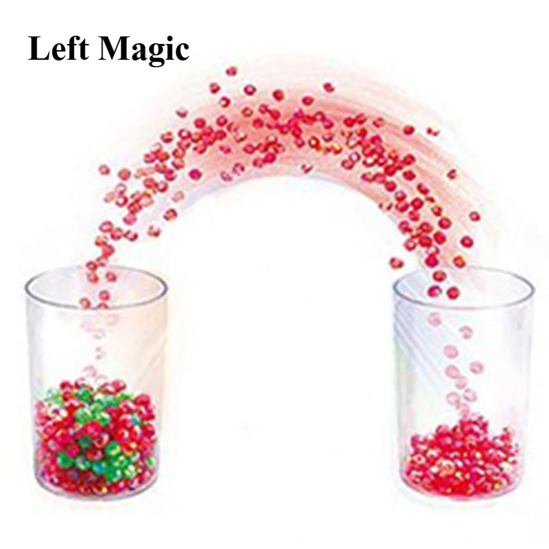 Color Bead Separation (with Cup) Magic Tricks Close Up Street Gimmick Prop Accessories Funny Two Tumblers Beads Separate Magie