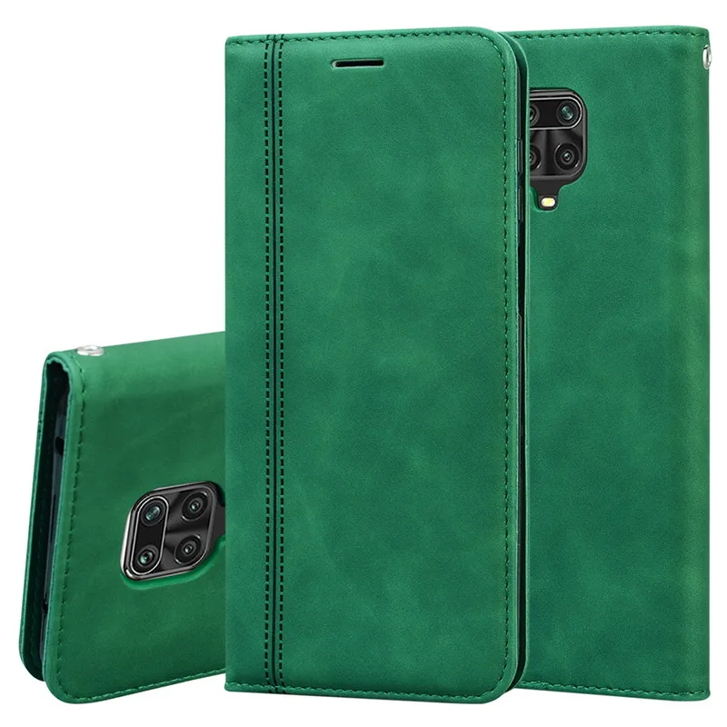 Leather Wallet Flip Case with Card Holder and Magnetic Closure