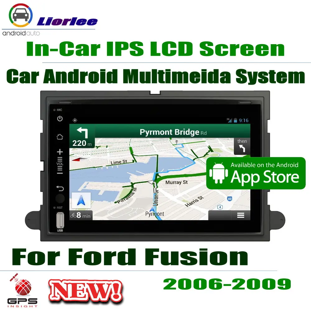 For Ford Fusion 2006 2007 2008 2009 Radio GPS Navigation Carplay Android System HD Screen multimedia Display CD DVD player