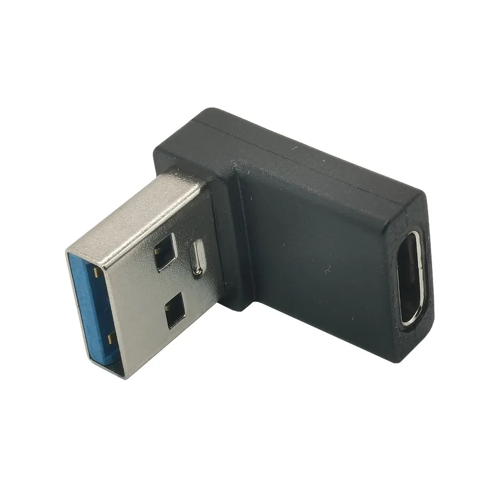 스위치 Lite PS4 PC용 USB C타입 암-USB 3.0 수 어댑터, 90 도 엘보 C타입 컨버터 어댑터