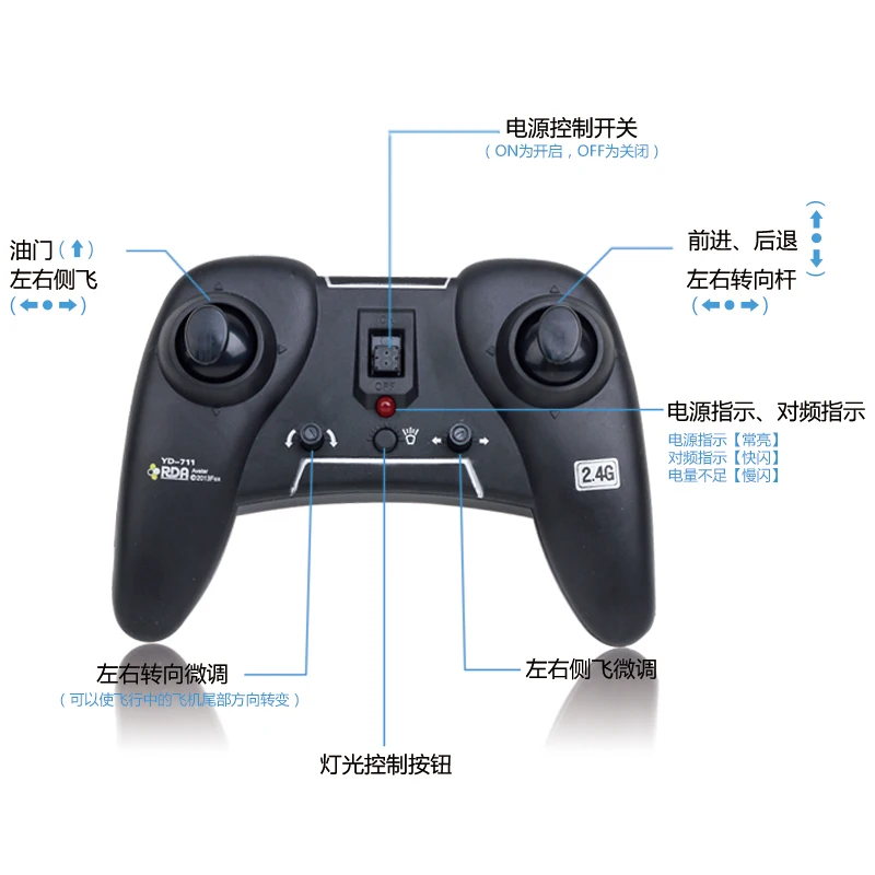 New Arrivals LARGE ATTOP YD711 Avatar 2.4G 4ch remote control helicopter GYRO YD-718 rc helicopter children  kid toy