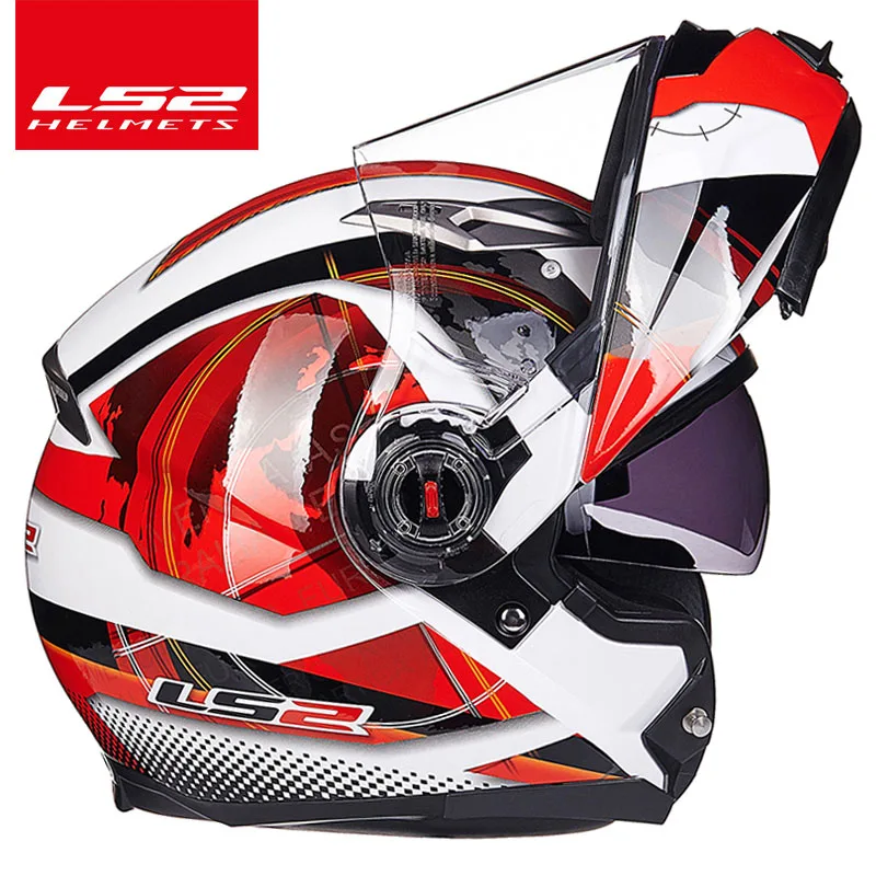 Casco capacete LS2 ff370 флип-ап stomtrooper дорожный велосипед Мото шлем для moto rcycle с солнцезащитным объективом - Цвет: red universe