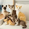 Lifelike Siamese Cat Plush toys Stuffed Animals Simulation American Shorthair Cat Plushie dolls for Children Kids Pet toy Decor ► Photo 2/6