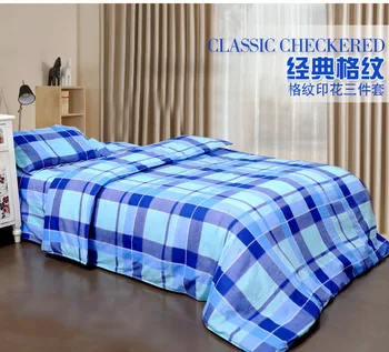 

Student employee dormitory bedsheet single person pillowcase quilt cover 3pcs set upper and lower bed 3pcs set beddings