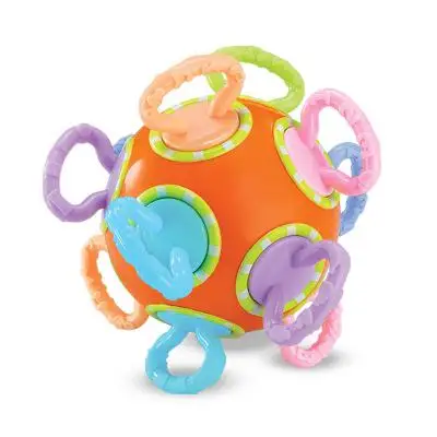 Baby Soft Rubber Hollow Rattle Music Toys Teether Ball Educational Toy Gift for Boys and Girls