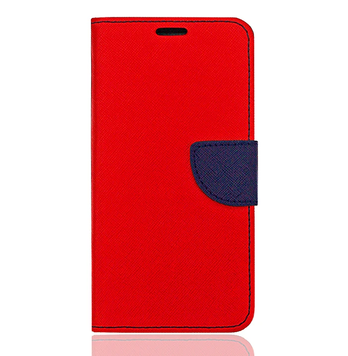 Контрастный ЦВЕТНОЙ корпус для Oukitel C16 Pro кошелек кожаная сумка Coque/чехол для Oukitel C16 Pro - Цвет: Red
