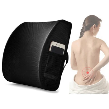 

New Memory Foam Seat Chair Lumbar Back Support Cushion Pillow For Office Home Car-Mesh
