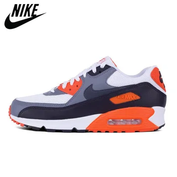 

NIKE-AIR MAX 90 Cushioned Sports Shoes For Men And Women Running Sports Orange Color Thick Sole Lace Up Adult