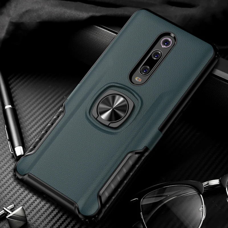 Qin Противоударный чехол с кольцом для Xiaomi mi 9T Pro mi 9T 9 8 6 SE mi 9 mi 8 A2, чехол с подставкой и держателем, задняя крышка на Xiaomi mi 9 T, чехол Xiao - Цвет: Qin
