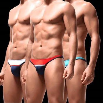 

2019 Men Ice Silk Briefs Low Waist Pouch Summer Nylon Underwear Slip Homme Nylon Through Briefs Men Sexy Fashion Underwea