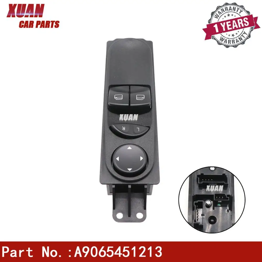 

XUAN HIGH QUALITY Power Window Switch A9065451213 WS532 9065451213 For Mercedes benz Sprinter W906 Volkswagen Crafter Master