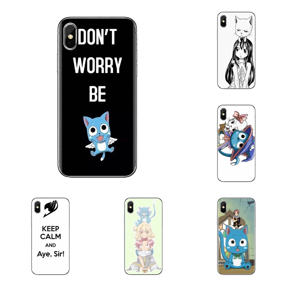 

TPU Cases Cover For Huawei P Smart Y6 P8 P9 P10 Plus Nova P20 Lite Pro Mini 2017 SLA-L02 SLA-L22 2i Fairy Tail Happy Aye Sir Art