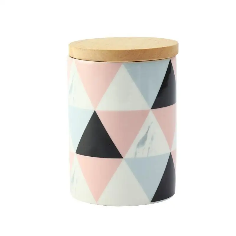 

750ml Ceramics Dampproof Storage Bottles Jars Kitchen Seal Cereals Coffee Tea Seasoning Storage Tank With Cover