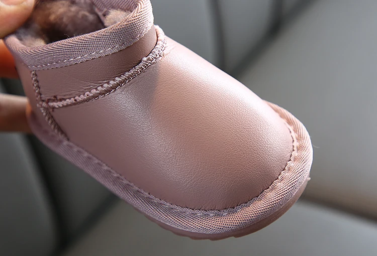 Новинка зимы Детские Softsoles для мальчиков на зиму, для девочек 0-в возрасте от 1 года до 3 лет, для девочек, утолщенные теплые ботинки на плоской подошве ботинки для малышей