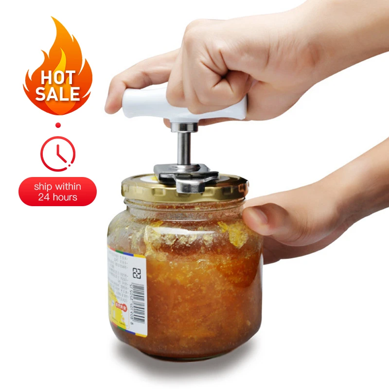 Manual Stainless Steel Easy Can Jar Opener Adjustable 1-4 Inches Cap Lid Openers Tool Kitchen Gadgets_voghion.com