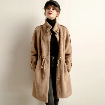 

Winter Fur Jacket For Women Fashion Fur Coat Female Plush Fur Warm Jacket Ladies Mink Warm Thick Long Sleeve Large Size Outwear