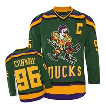 Jersey Player Ice-Hockey Mighty Ducks Embroidered Practice-for 99/Banks/96/.. Moive